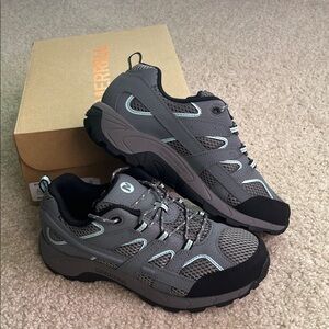 Merrell Black and Gray Athletic Shoes, NWT, size 6 Wide
